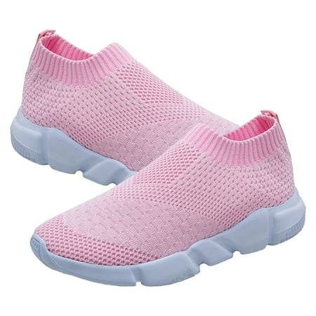 

huanledash Women Casual Knitted Mesh Breathable Anti Slip Sneakers Sports Running Shoes