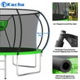 thumbnail image 3 of Kacho Trampoline 12FT 14FT, 1200LBS Trampoline for Adults and Kids, Trampoline with Enclosure Net, Ball, Ladder, Backyard Trampoline with Basketball Hoop, No-Gap Design Outdoor Trampoline, Green, 3 of 9
