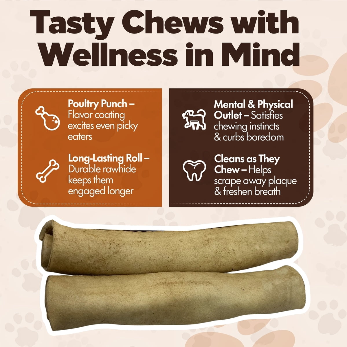 Retriever Rolls 7 to 8-in Chicken Flavor Rawhide Dog Chew Treats, 24 CT