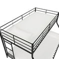 Mainstays Small Space Junior Twin over Full Low Profile Metal Bunk Bed, Black