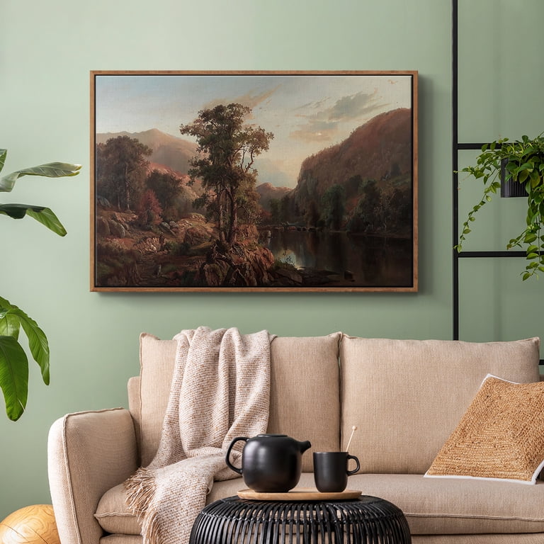 Vintage Landscape-CCCXXX By Wexford Home Framed in Walnut Wood