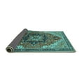 thumbnail image 2 of Ahgly Company Indoor Square Oriental Turquoise Blue Industrial Area Rugs, 7' Square, 2 of 4