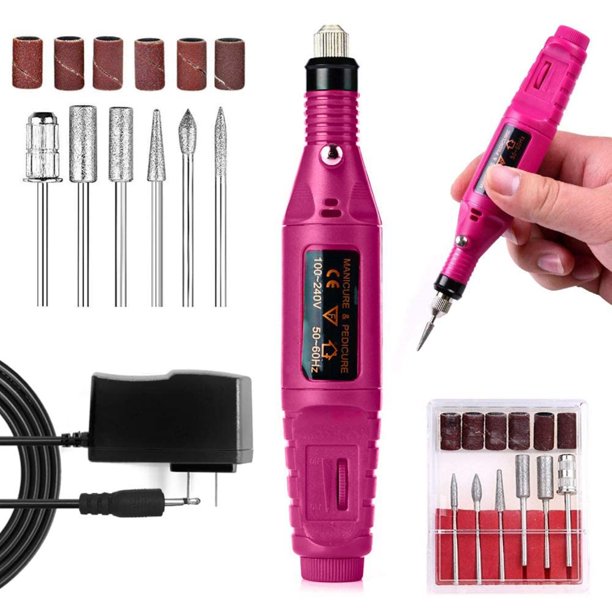 Nail Art Drill Kit, Electric Nail Drill Manicure Filer Kit Nail Buffer