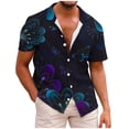 thumbnail image 2 of LYXSSBYX Mens Shirts Short Sleeve Clearance under 5.00 Men Shirt Print Short Sleeve Shirt Males Funny Tropical Casual Hawaiian Beach Shirt, 2 of 5