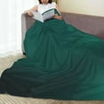thumbnail image 6 of Fuzoiu Dark teal green Print Ultra-Soft Micro Fleece Blanket,All Seasons Flannel Throw, Lightweight Blanket for Bed, Sofa, Couch, Movie Night, Camping, and Travel-60"x50", 6 of 7