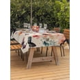 thumbnail image 4 of 60x84 Inch Outdoor Tablecloth with Umbrella Hole Zipper Rectangle Flowers Butterfly Rectangular Tablecloths Outside Waterproof Vintage Rustic Ombre Spring Floral Patio Table Cover for Picnic Party, 4 of 8