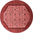 thumbnail image 1 of Ahgly Company Indoor Round Oriental Red Industrial Area Rugs, 7' Round, 1 of 4