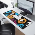 thumbnail image 2 of Long Mouse Pads for Desk,Halloween Colorful Spooky Elements Desk Mats on Top Of Desks, Desk Mouse Pad Extra Large with 3mm Non-Slip Base and Stitched Edge for Gaming,Office,Work,Home 31.5"x11.8", 2 of 6