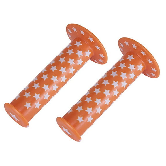 Lowrider Star Bike Grips 2006 Orange White Star. for Bike Handle Bars, Bicycle Handle Bars, Works on 7/8" Handlebar. 1 Set