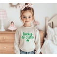 thumbnail image 4 of Bump and Beyond Designs Lucky and Cute, Toddler St. Patrick's Day Sweatshirt (Natural 3T), 4 of 5