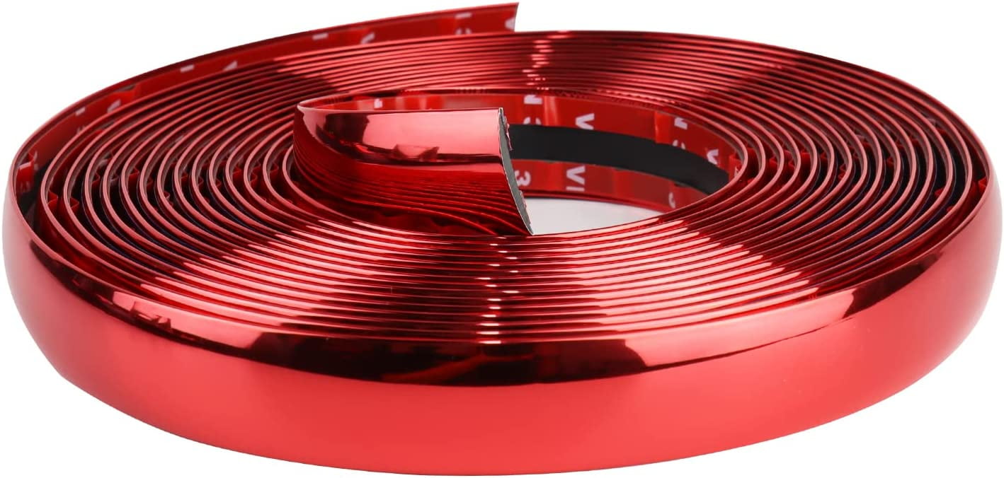 25Foot Chrome Red Automotive Trim Molding Strip 13/16"(30mm) Cars