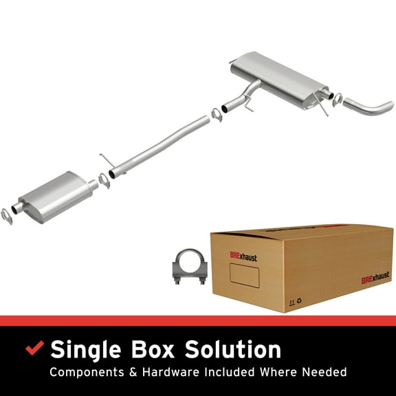 BRExhaust OE Replacement Exhaust System Kit 106-0020: Compatible with 2010-2017 Chevrolet Equinox 2.4L, 2010-2017 GMC Terrain 2.4L