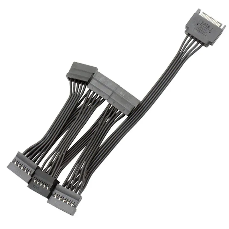 5-wire SATA 15pin Male To Female Extension Cable 1 To  3 4 5 6 for Computer Hard Disk Interface Power Cord