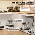 thumbnail image 3 of VEVOR 2 Tier Pull Out Cabinet Organizer(10.7"W x 14.2"D ), Under Sink Organizer and Storage, Slide Out Drawer Cabinet Organizer,Wire Basket Shelf, 25.5"Wx15.5"Dx13"H Install Size for Cabinet(2 Pack), 3 of 9