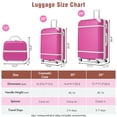 thumbnail image 2 of Hardshell Lightweight Luggage Set 3-Piece with Cosmetic Case, 20"+24" Expandable Spinner Suitcases & TSA Lock, Pink ABS Travel Luggage, 2 of 8