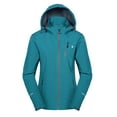 thumbnail image 3 of Little Donkey Andy Women's Softshell Jacket Ski Jacket with Removable Hood, Fleece Lined Deep Lake Heather Size M, 3 of 7