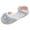 White, variant on MEZZALL Girls Sandals Fashion Floral Cute Bright Diamond Decoration Versatile Flat Bottom Comfortable Hook Loop Princess Shoes Versatile Toddler Footwear, White, 7-7.5 Years