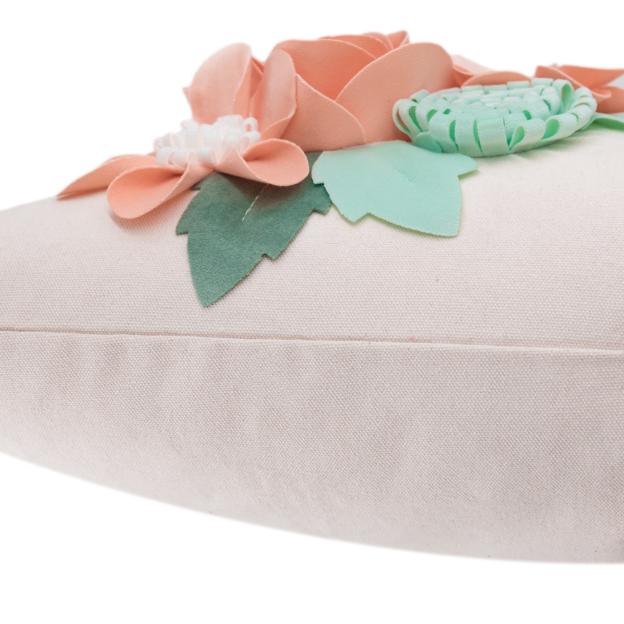JWH 3D Handmade Extraordinary Decorative Flower Throw Pillow Covers Square 18x18inch Prairie Sunset for Sofa Bedding Decoration