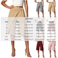 thumbnail image 3 of Qingpeng Womens Wrap Front Tie Waist Culottes High Waist Irregular Overlay Split Wide Leg Dressy Capri Pants Office Business Casual Pants, 3 of 6