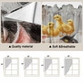 thumbnail image 3 of Farm Pig Cow Kitchen Window Curtains, Swag Curtains Valance for Bedroom Living Room Bathroom, Funny Cute Animals Chicken Oil Painting Rod Pocket Window Treatment Curtain Block Drapes 2 Panels 36"x63", 3 of 9