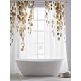 thumbnail image 5 of Orange Eucalyptus Leaves Sheer Curtains 84 Inch Length 2 Panels Set, Weeping Spring Botanical Summer Voile Window Treatment Rod Pocket Curtains Sheers Drapes for Bedroom/Living Room/Kitchen 52"x84"x2, 5 of 7