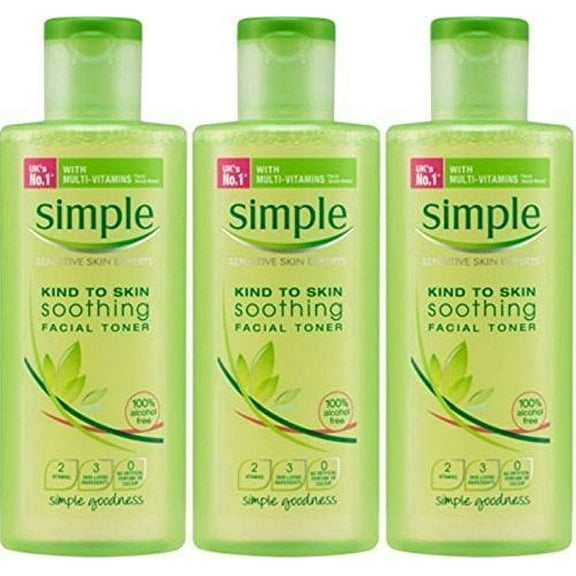 Simple Kind to Skin Soothing Facial Toner 200ml x 3 Packs by Simple