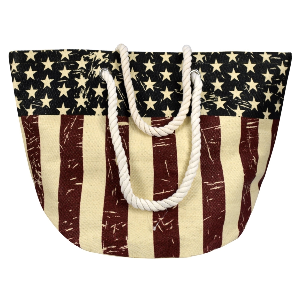 Women's All American Patriotic Flag Beach Summer Tote Travel Bag - image 2 of 5