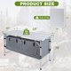 thumbnail image 3 of Pnbfhn Mesa plegable para exteriores, mesa de camping con organizador de almacenamiento, mesa ligera de panel compuesto de aluminio portátil, 3 alturas ajustables, para interior, barbacoa, fiesta, pic, 3 of 5