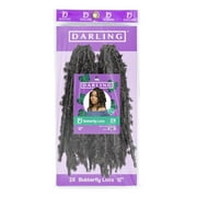 Darling Butterfly Locs Crochet Hair 2X Pack, 12 inch, #1B, Adult, Female