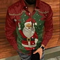 thumbnail image 4 of Awdenio Men's Clothing Funky Beach Printed Christmas Shirt Casual Button Down Long Sleeve Floral Shirts Tops, 4 of 8