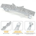 thumbnail image 2 of Austrian Crystal Hair Clips, Rhinestones Hairpins Barrettes, White Sparkly Hairgrip Hair Headwear Accessories for Women Girl, 2 of 4