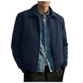 thumbnail image 3 of Kureaily Spring And Fall Models Simple Com Muter Jacket Men's Zipper Lapel Jacket Jacket, 3 of 7
