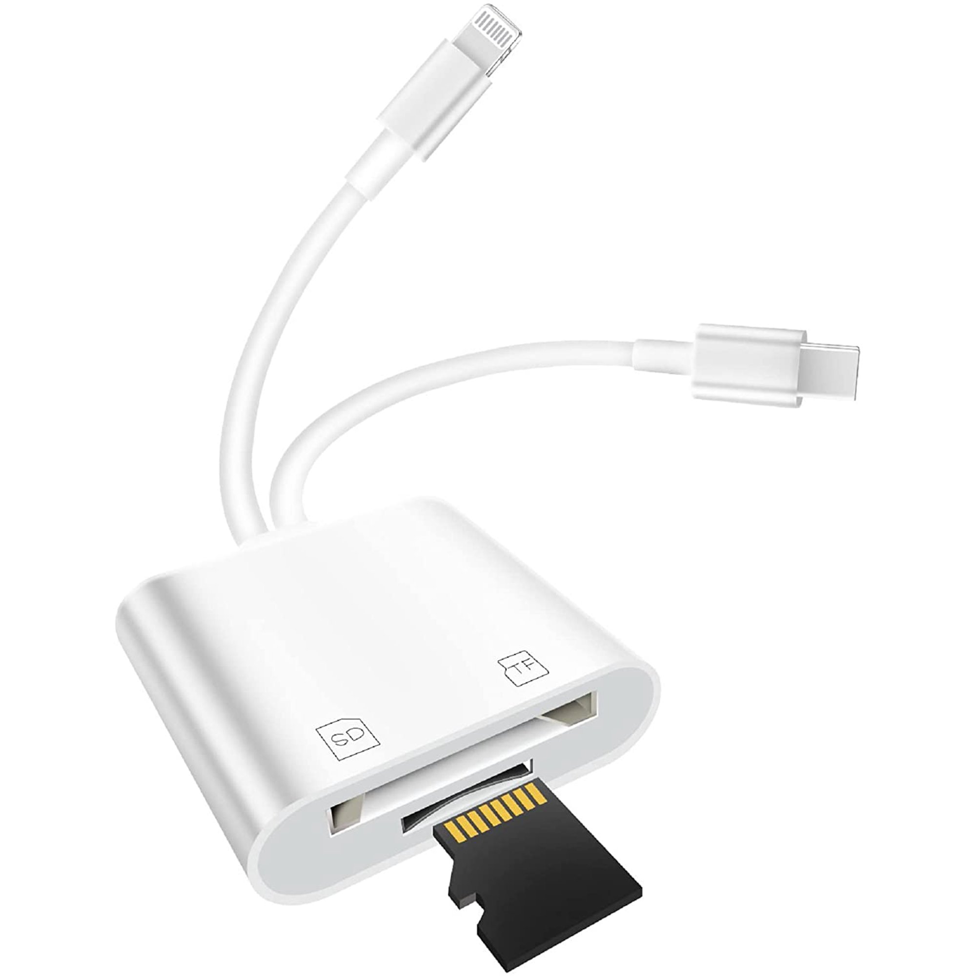 Lecteur de cartes SD pour iPhone/iPad, Lightning USB C Port vers SD Lecteur de cartes SD pour iPhone/iPad, Lightning USB C Port vers SD