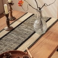 thumbnail image 6 of Macrame Table Runner, Boho Woven Farmhouse Rustic Striped Table Runner for Dining Coffee Table Burlap Tassel (12x87in), 6 of 6