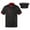 Black, variant on Men's Chef Coat with Hat Set Short Sleeve Chef Shirt Hotel Kitchen Restaurant Work Uniform Black L