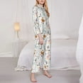 thumbnail image 3 of Yiaed Fall Rabbit Print Pajamas Women's Long Sleeve Sleepwear Soft Button Down Loungewear Pjs Lounge Set Nightwear Womens Pajama Pants-X-Large, 3 of 7