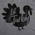 thumbnail image 2 of Maternity Lil Turkey T Shirt Funny Thanksgiving Pregnancy Tee (Dark Heather Grey) - M, 2 of 4
