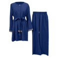 thumbnail image 4 of Elegant 2-Piece Outfit: Crystal Embellished Loose Top & Flared Pants Set For Women - Casual Daily & Party Wear, 4 of 4