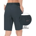 thumbnail image 4 of Little Donkey Andy Women's 10 Inch Bermuda Lightweight Quick Dry Shorts Stretch Golf Hiking Travel Black Heather 2XL, 4 of 6