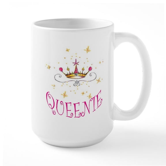 CafePress - QUEENIE Mugs - 15 oz Ceramic Large White Nolvety Mug