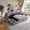 Gray, variant on LLappuil Sectional Sofa, 84" Sectional Couch with Storage Chaise, Small Desktop, Cup Holders, Charging Port Convertible Sofa Bed, Corduroy Pull Out Sofa Bed for Living Room Green