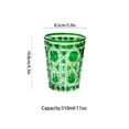 thumbnail image 3 of Haifle/Colorful Glass Bathroom Tumblers, Bathroom Tumbler Cup, 11oz Bathroom Glasses Drinking, Toothbrush Holder Cup-green-310ml/11oz, 3 of 9