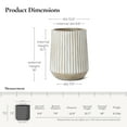 thumbnail image 4 of LuxenHome 16.1" H Tall Planter Outdoor Indoor Plant Pot Handmade Modern Striped MgO Planter Pot, 4 of 9