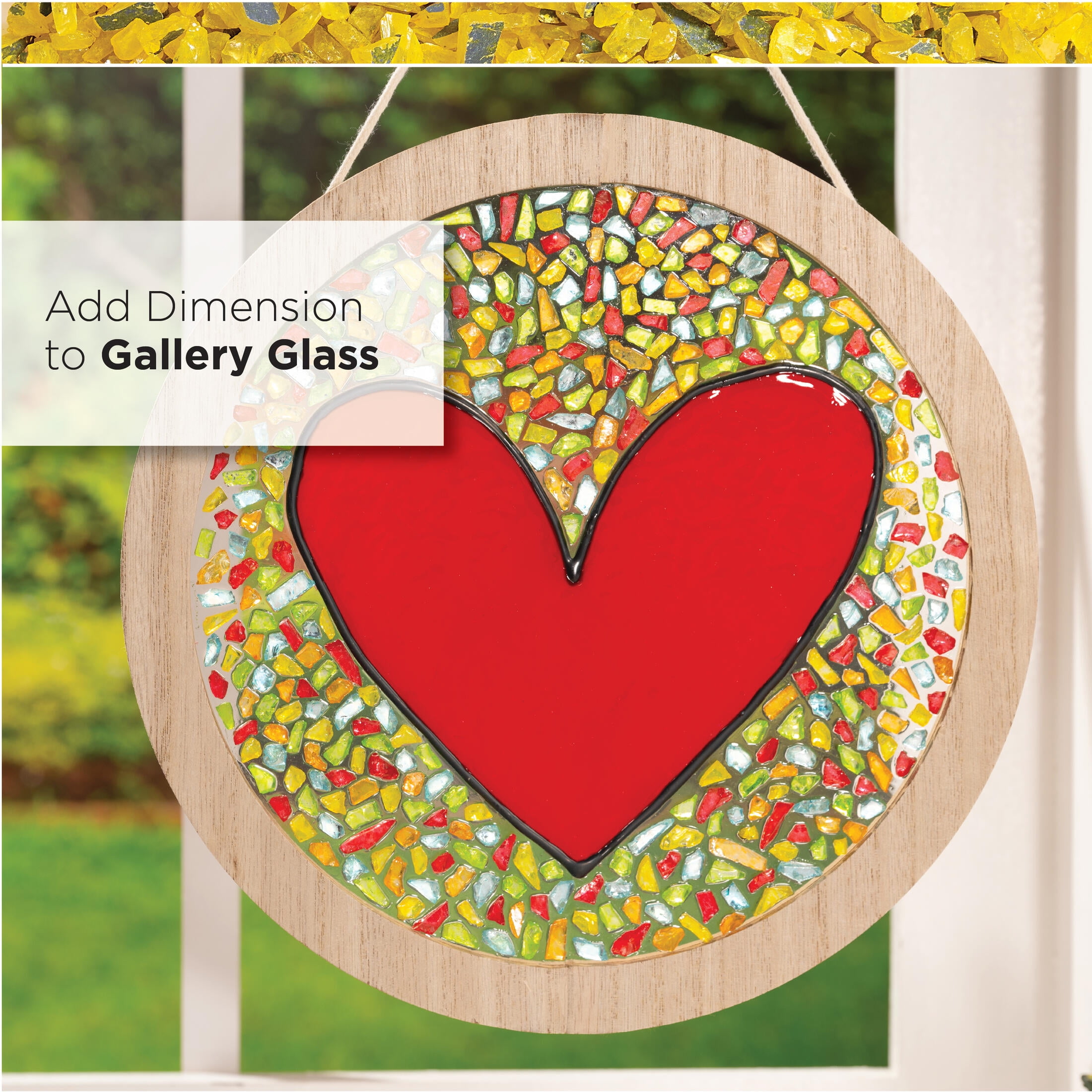 (2 pack) Plaid Fragment Effects Framed Surface, Circle, 10" x 10"