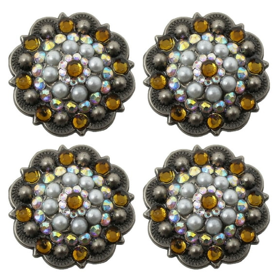 4 Conchos Rhinestone Horse Saddle Western Bridle Berry Co178