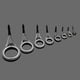 thumbnail image 3 of Guía de varilla Lixada 75pcs Varios tamaños Guía de caña de pescar Punta de la línea de pesca Guía de hilado Ojos Anillos Kit de reparación superior, 3 of 7