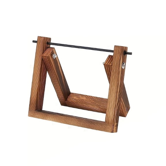 360 Degree Rotating Wood Yarn Holder Desktop Organiser Yarn Thread Spool Holder Stand for Crocheting Knitting Craft