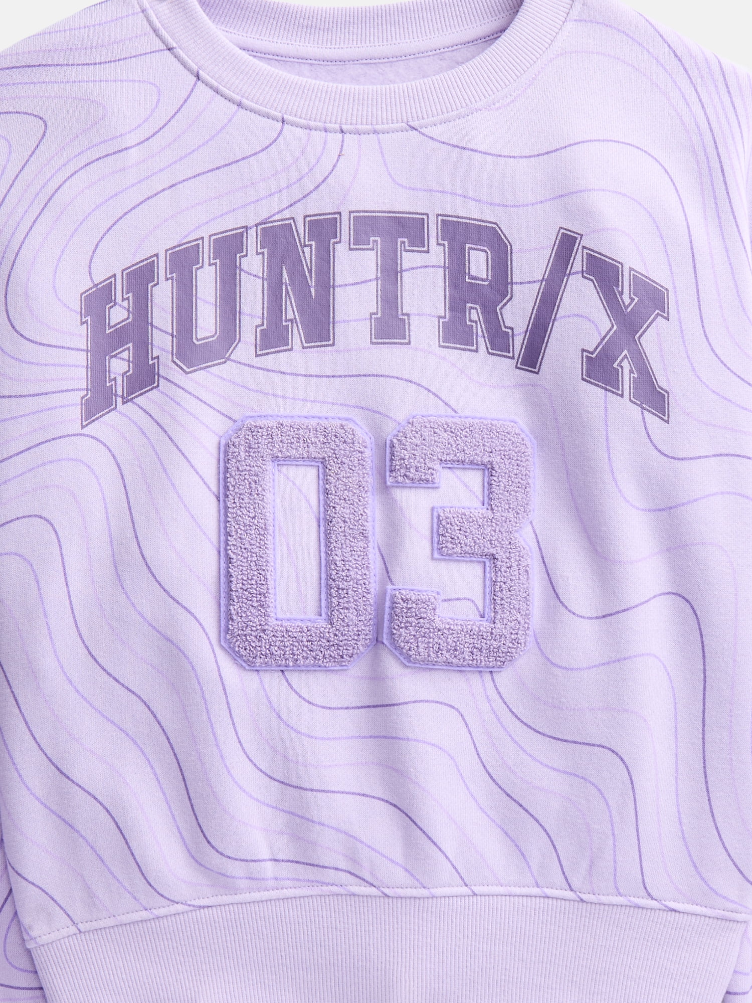 K Pop Demon Hunters Huntrix Girls Graphic Fleece Crewneck Sweatshirt, Sizes 4-16