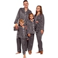 thumbnail image 3 of MEZZALL Women Satin Silk Button Down Pajama Sets Solid Color 2 Piece Sleepwear Loungewear Long Sleeve Lapel Shirts With Pants Family Matching Nightwear, 3 of 6