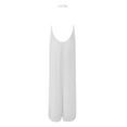 thumbnail image 6 of Summer Wide Leg Sexy Solid Color Halter Neck Sleeveless Chiffon Jumpsuits,Women’S Jumpsuit Long Pant Romper, 6 of 7